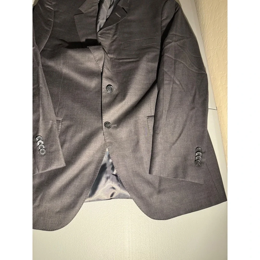 Peter Millar Mens 40R Wool Blazer Charcoal Gray 2 Button Sport Coat Jacket